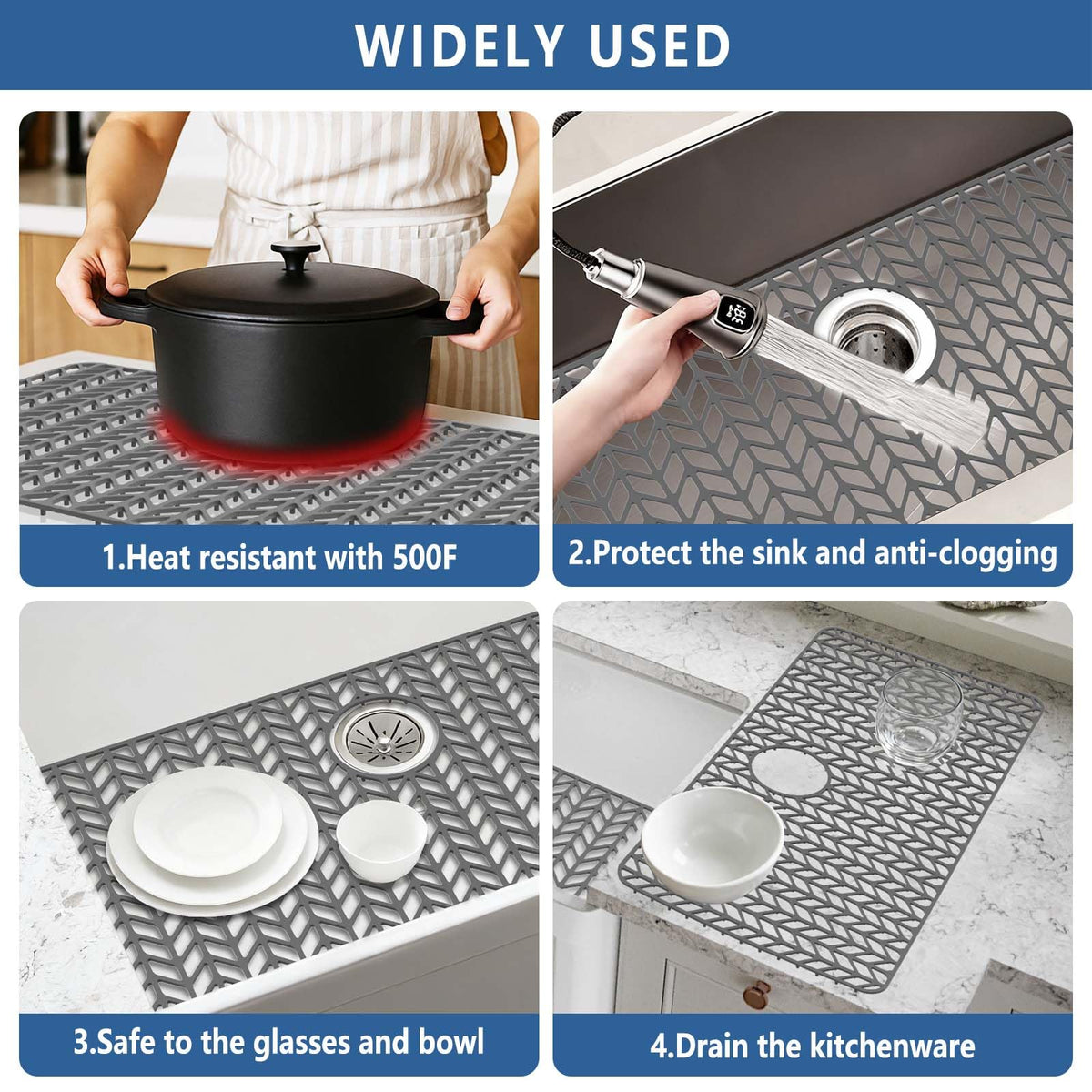 AWOKE drying rack function helps free up counter space while air-drying dishes.