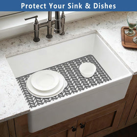 AWOKE drying-rack function frees counter space by air-drying in-sink dishes.