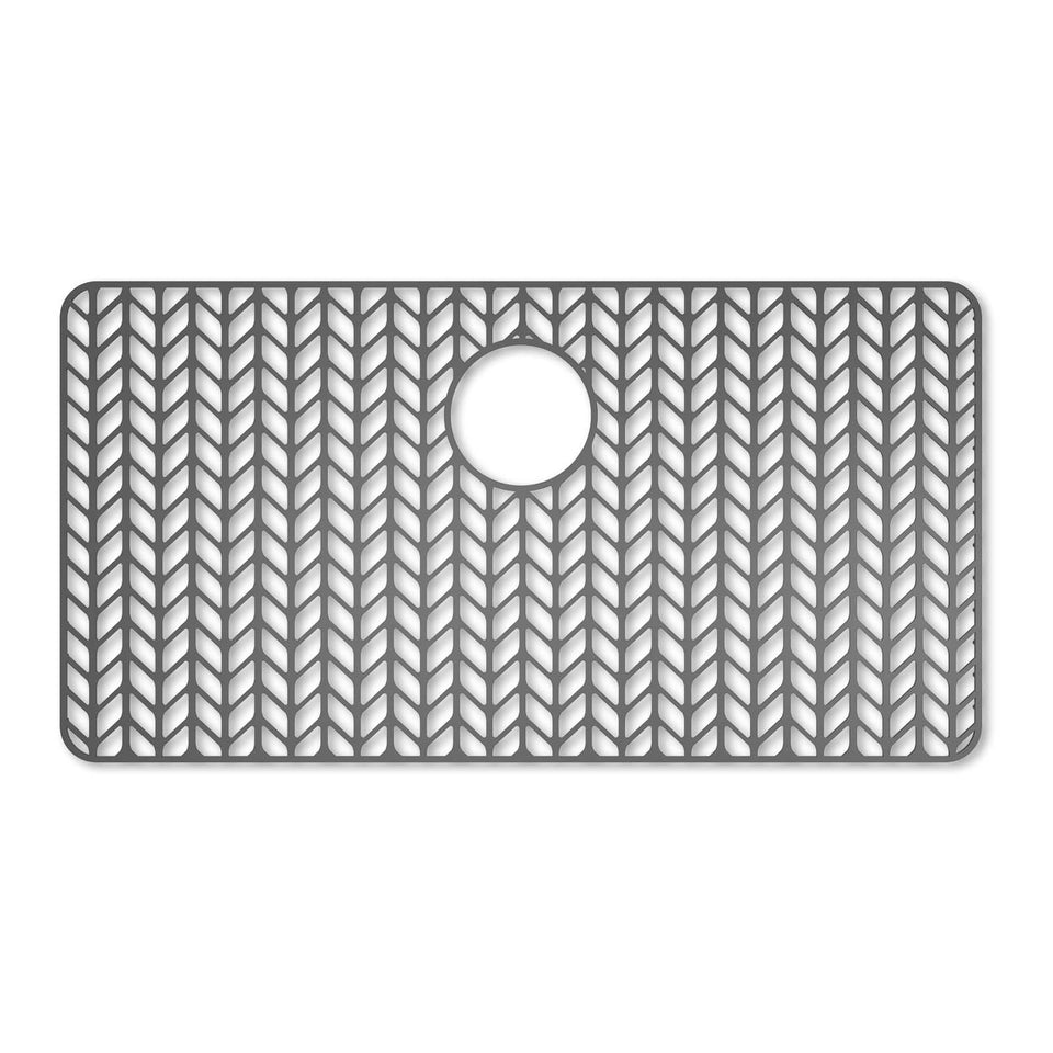 AWOKE large sink protector 30x16 covers curved farmhouse sink bottoms for full protection.