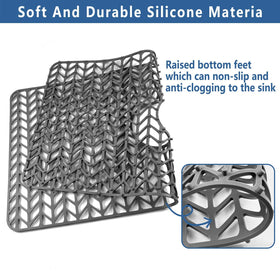 AWOKE non-slip design keeps the mat secure during dishwashing and pan movement.