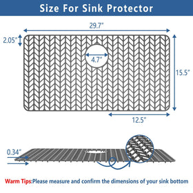 AWOKE silicone sink mat with back drain hole enables smooth water flow and drainage.