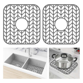 AWOKE silicone sink protector for the bottom of the sink guards against scratches and stains.