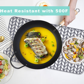 Heat resistant up to 500 F supports handling hot cookware safely