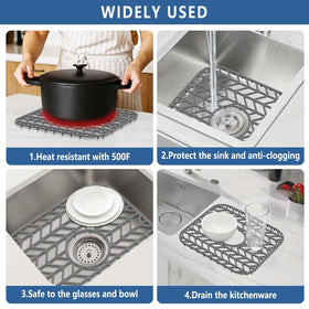 AWOKE compact drying area helps air-dry dishes while freeing counter space.