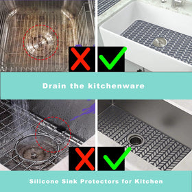 AWOKE dishwashing-safe sink protector for quick cleaning