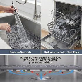 AWOKE grey sink protector adds modern style to kitchen