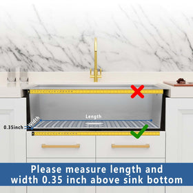 AWOKE sink protector raised feet detail prevents scratches and cushions delicate items.