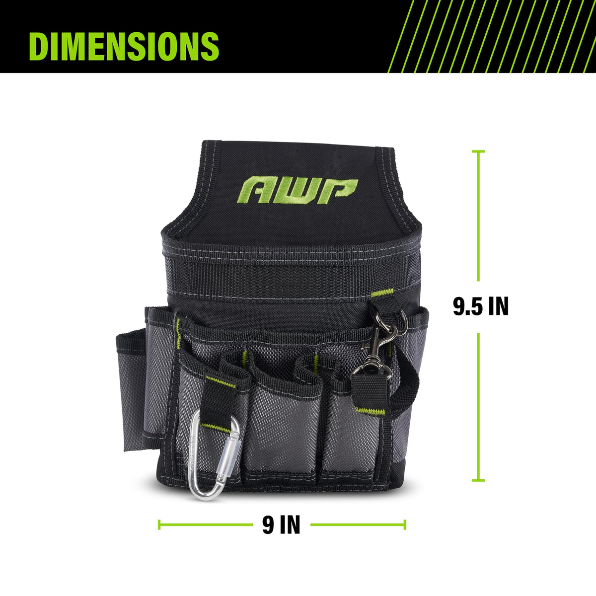 AWP Ballistic Nylon Mini Tool Pouch interior pockets optimize tool separation for screwdrivers and flashlights.