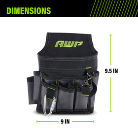 AWP Ballistic Nylon Mini Tool Pouch interior pockets optimize tool separation for screwdrivers and flashlights.