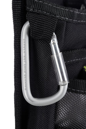 Ergonomic belt bag design offers comfortable wear during long shifts