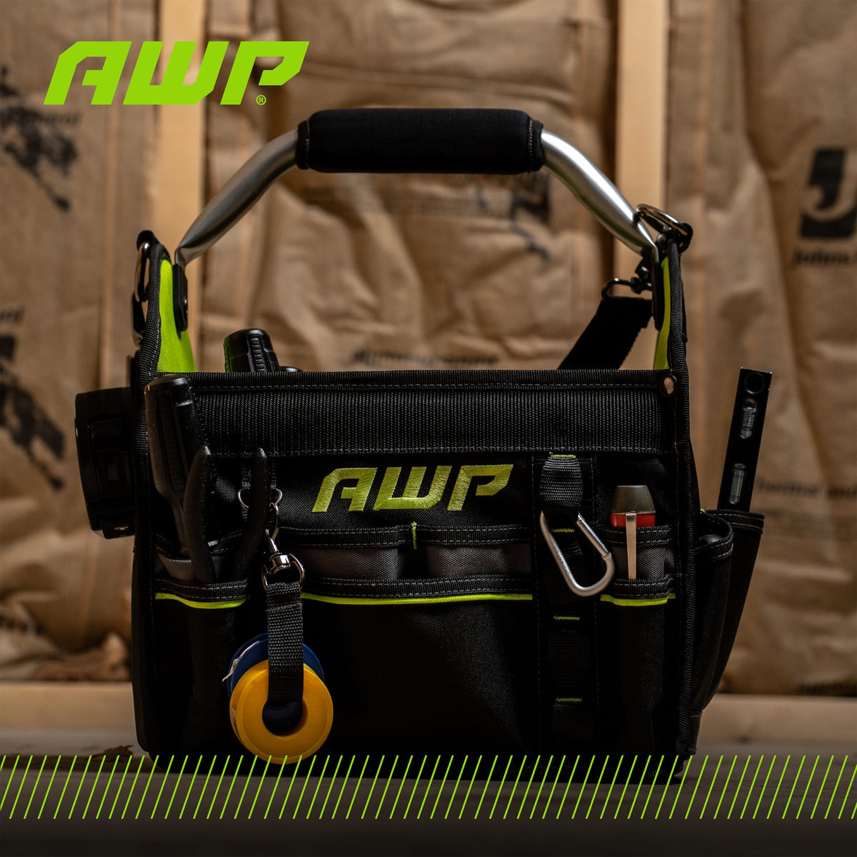 AWP durable 600 denier polyester fabric resists wear on job sites