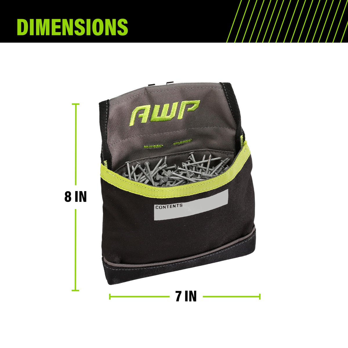 AWP TrapJaw pouch with spacious storage for nails, screws, and fasteners
