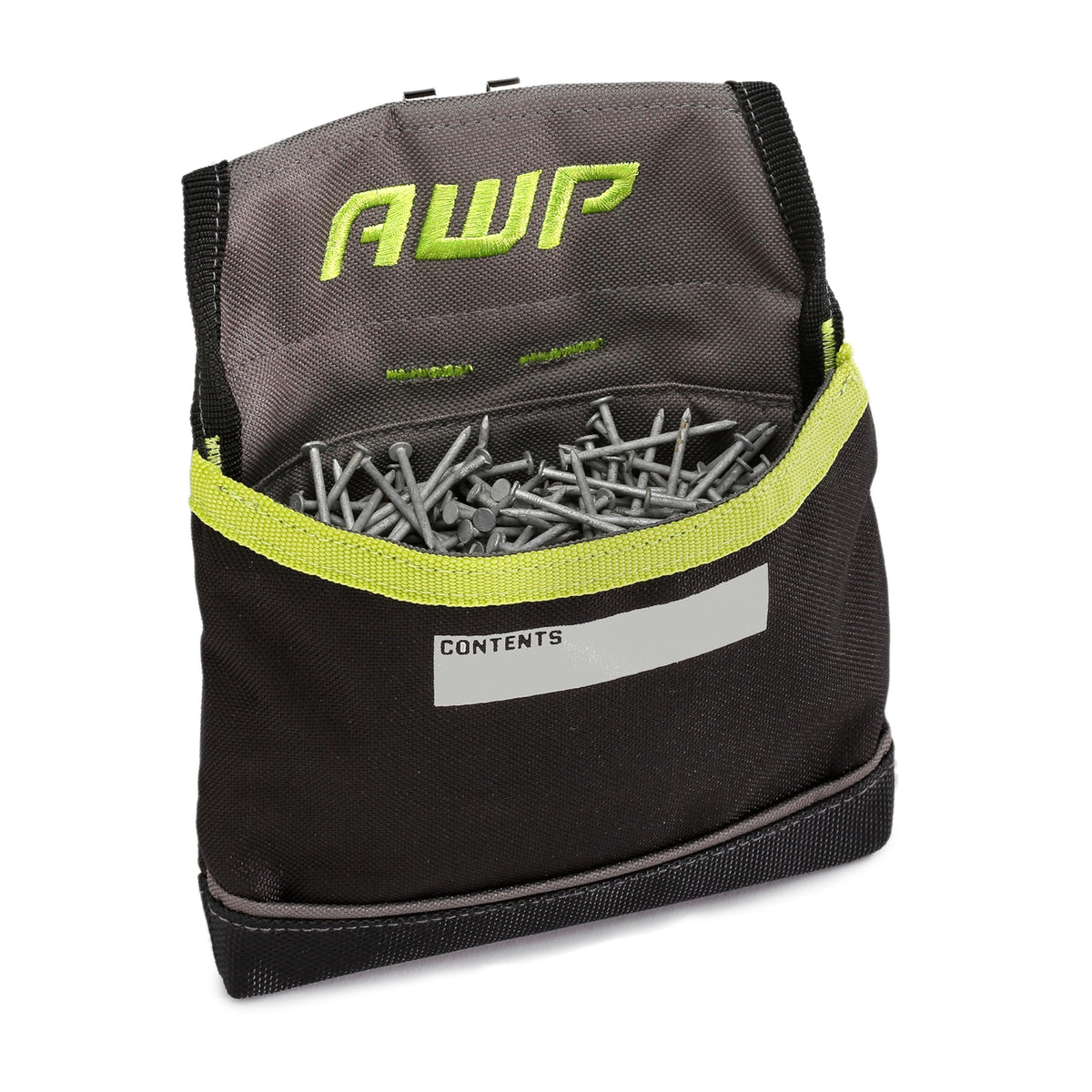 AWP TrapJaw clip-on pouch wide-open for quick one-handed access on the job
