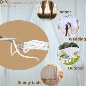 Awsxuoor drapery weight rope on curtain demonstrates smooth drape