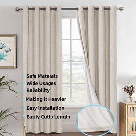 Awsxuoor leaded drapery rope edge-weight secures curtains gracefully