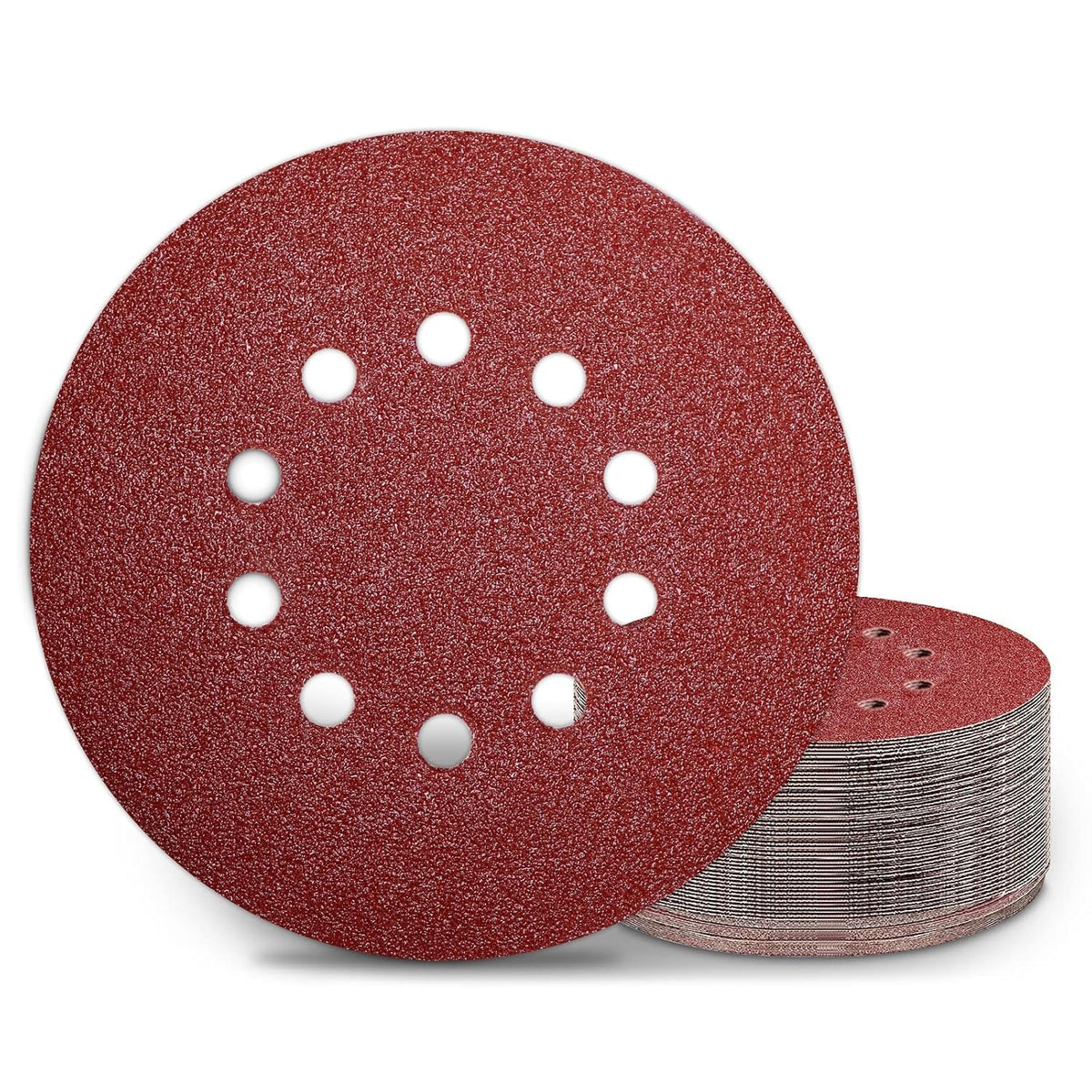 Awutzut 9-inch 10-hole sanding disc front view for drywall prep
