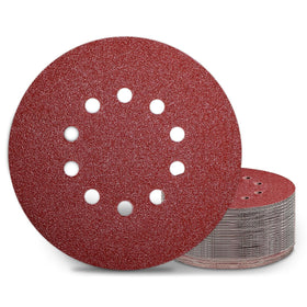 Awutzut 9-inch 10-hole sanding disc front view for drywall prep