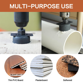 Axelord drill bit included for versatile material prep.