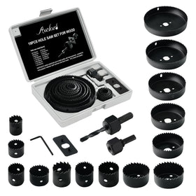 Axelord hole saw set storage case for quick access and organization.