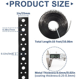 AxiSculpt black metal strap with durable coating for indoor and outdoor use.