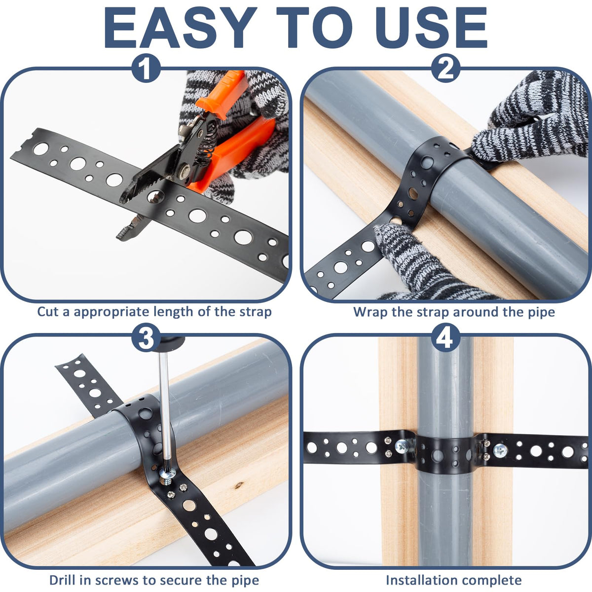 AxiSculpt strap suitable for outdoor and indoor projects with rust resistance.