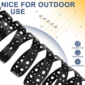 AxiSculpt strap shows precise 7mm and 3mm holes for versatile diameters.