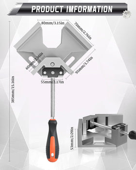 AXIUM corner clamps right-angle setup for accurate framing and alignment.