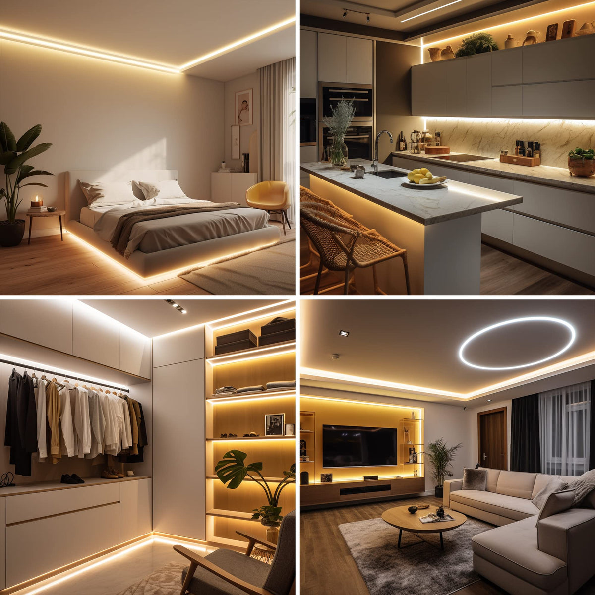 AXMOTUT COB LED strip diffuser helps spread light evenly and reduce dots.