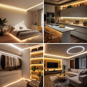 AXMOTUT COB LED strip diffuser helps spread light evenly and reduce dots.