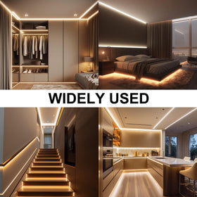 AXMOTUT COB LED strip diffuser helps spread light evenly