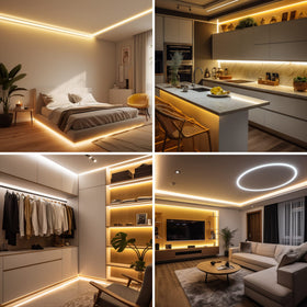 AXMOTUT COB LED strip decorates living room with warm atmosphere