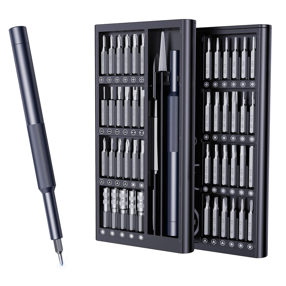 AXTH 50-in-1 screwdriver kit in a compact case for quick electronics repairs.