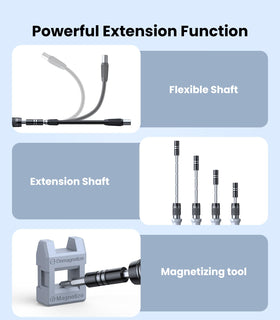 AXTH flexible extension reaches tight spots during repairs.