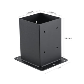 AXWHYS 4x4 post base base-plate detail for stable anchoring.
