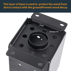 AXWHYS post base footprint design enables compact, clean deck installations