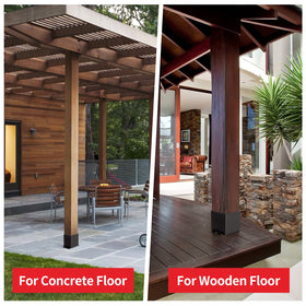 AXWHYS solid 2.0 mm steel base strengthens outdoor posts