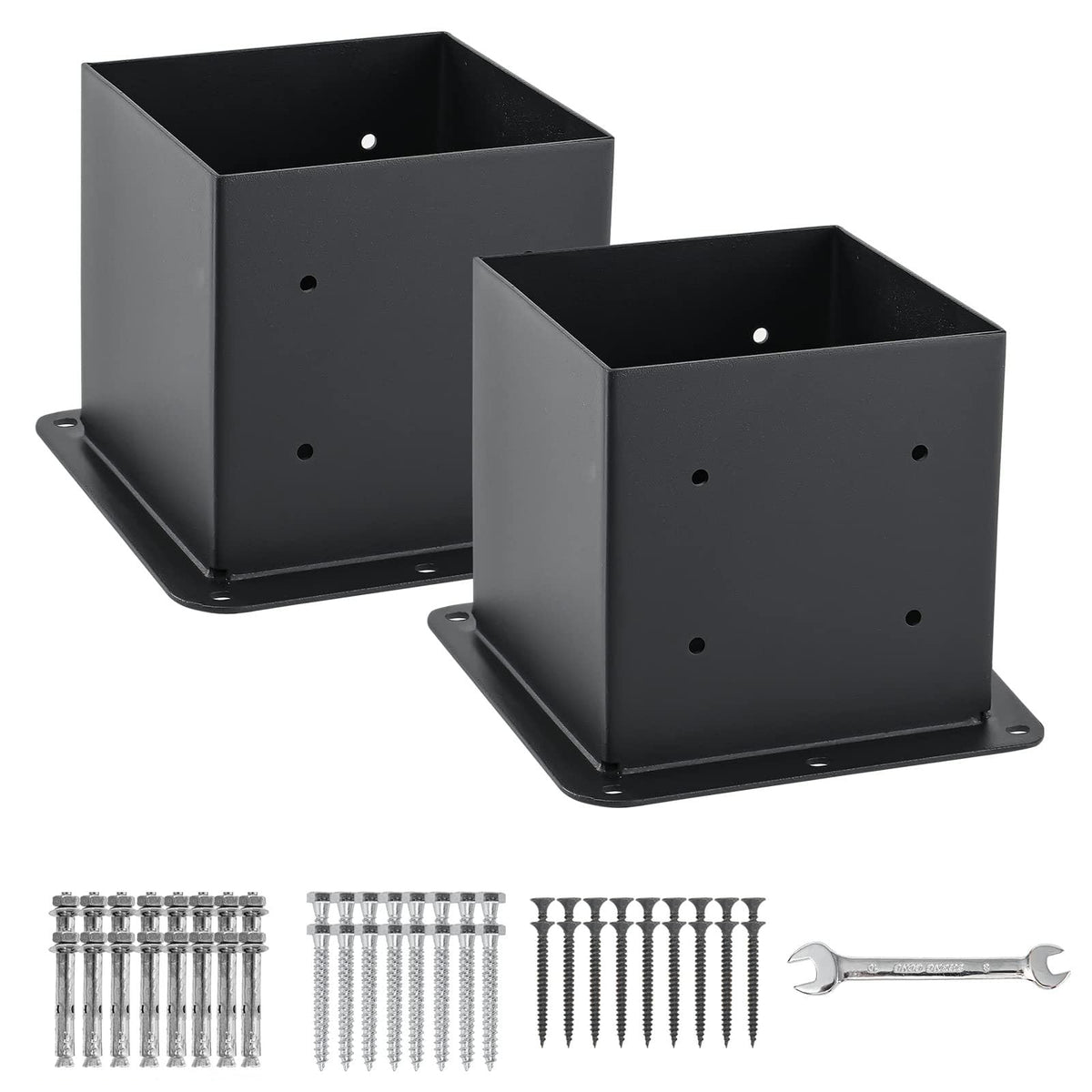 AXWHYS 6x6 post base with inner clearance to prevent ground contact and rot