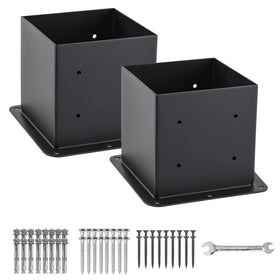 AXWHYS 6x6 post base with inner clearance to prevent ground contact and rot