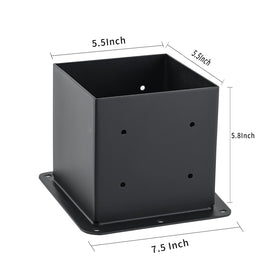 AXWHYS deck post base kit with included screws for quick installation on wooden decks