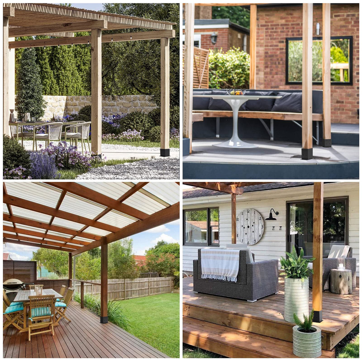 AXWHYS post base features a partition to protect wood