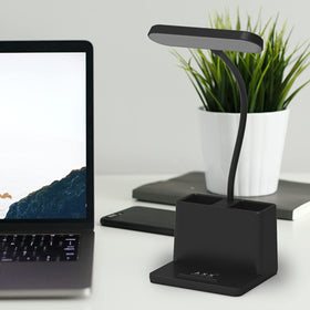 AXX Black LED lamp gooseneck adjustment enables precise directional lighting