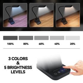 AXX LED desk lamp pencil holder keeps supplies within reach.