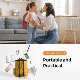 AXX white compact lamp fits dorm setups, enhancing study spaces