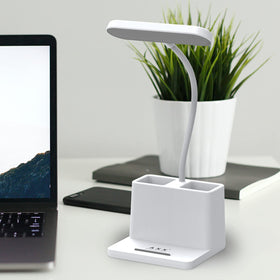 AXX desk lamp with pen holder keeps writing tools within reach