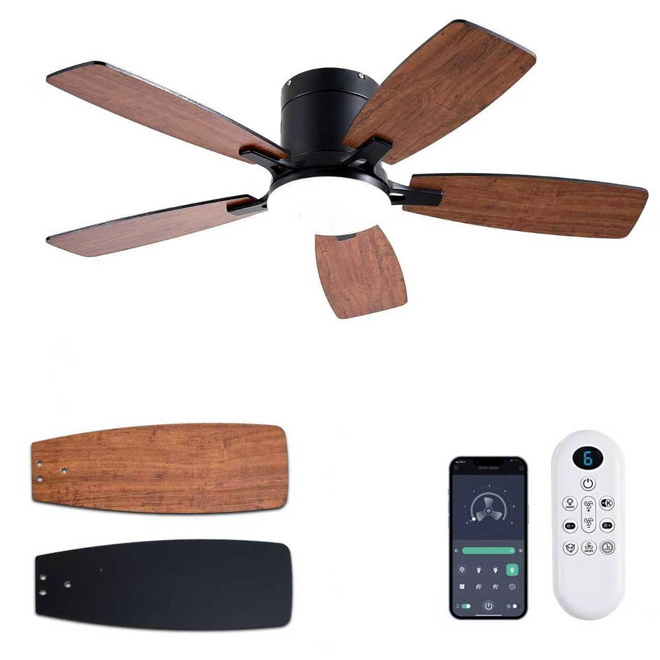 Ayaoty ceiling fan with remote, front view for easy bedroom cooling