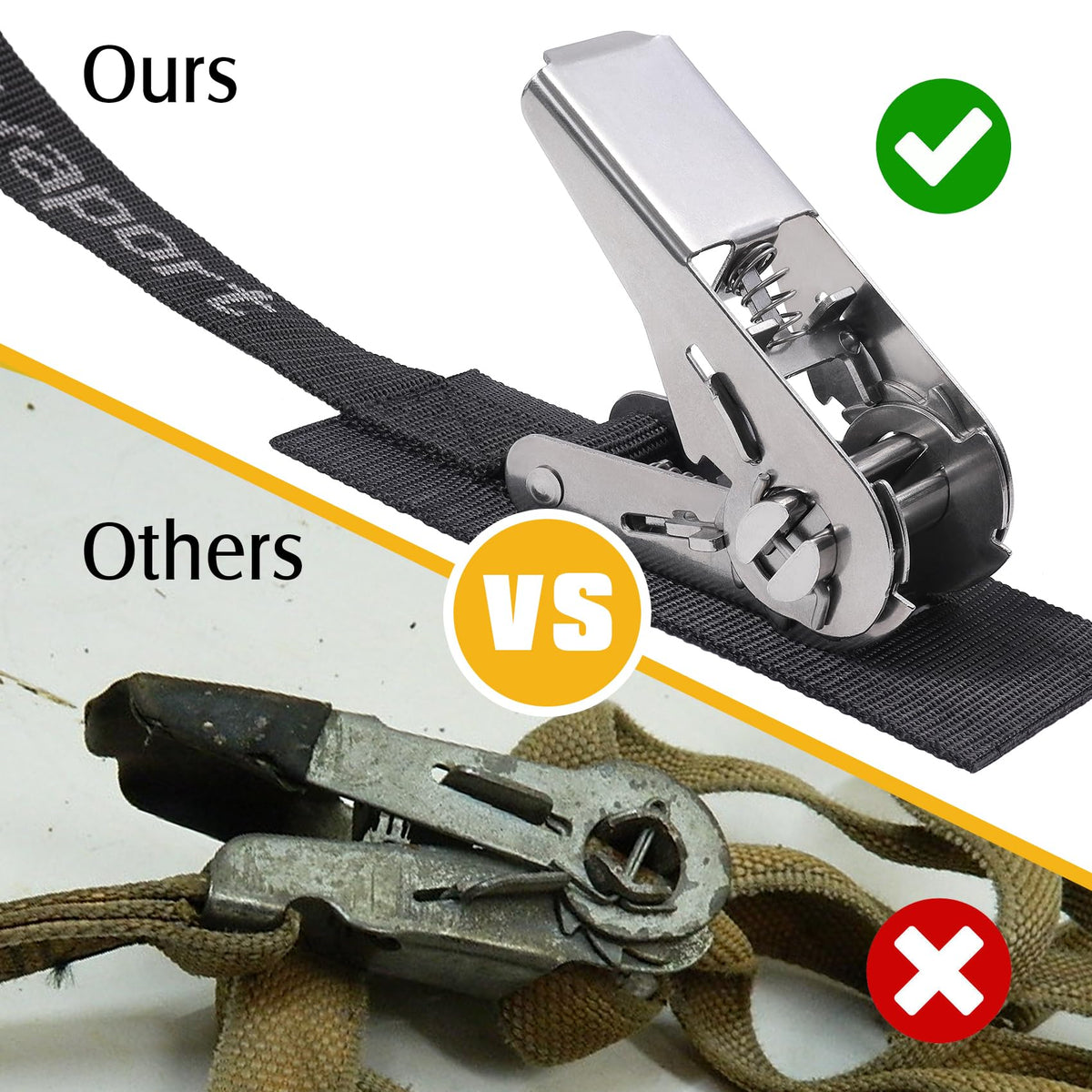 Ayaport 8ft no-hook strap ideal for safe boating and easy adjustability.