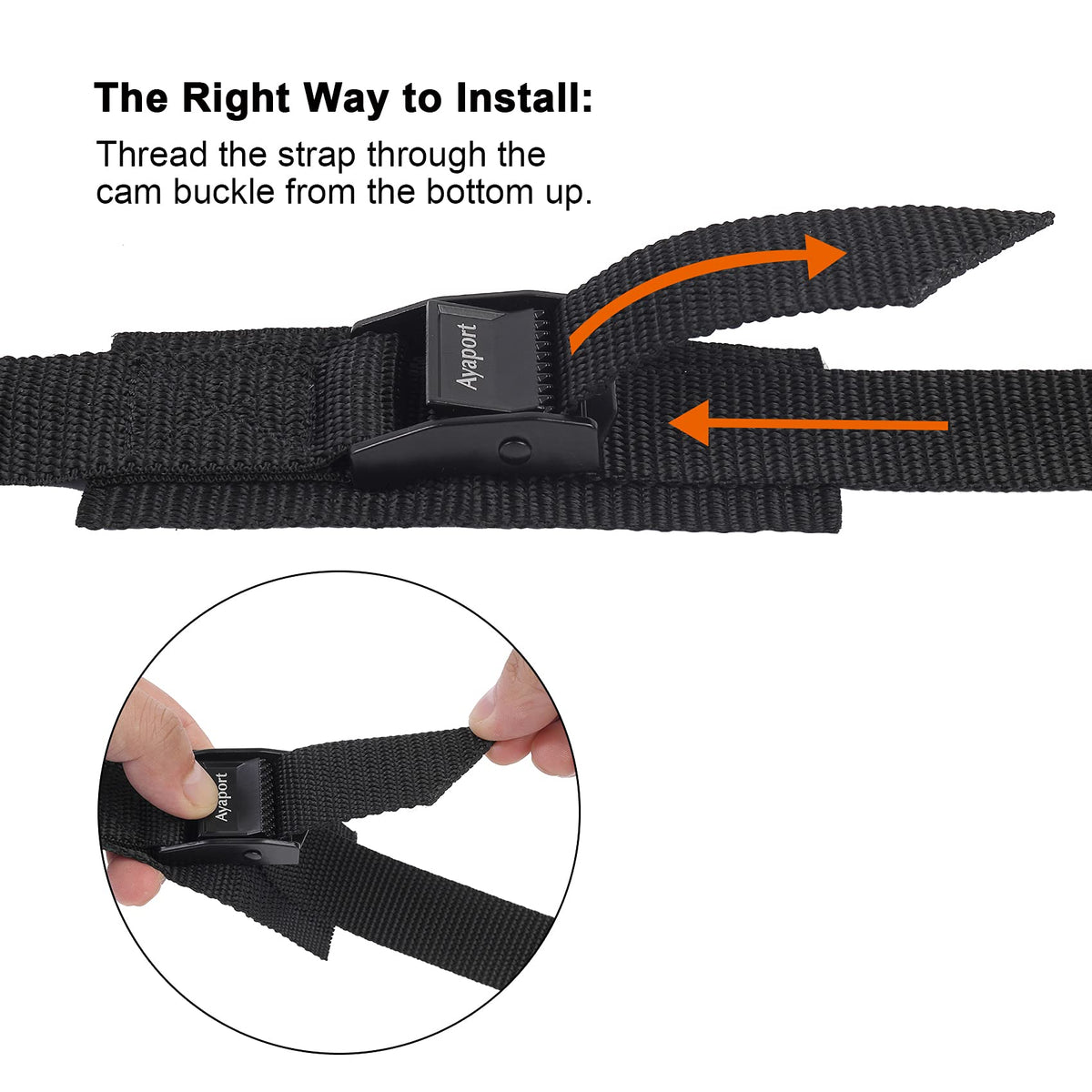 Ayaport four-pack tie-down straps ready for organized luggage and cargo.