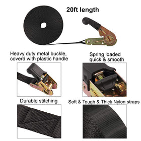Ayaport no-hook tie-down strap in action for tight spaces