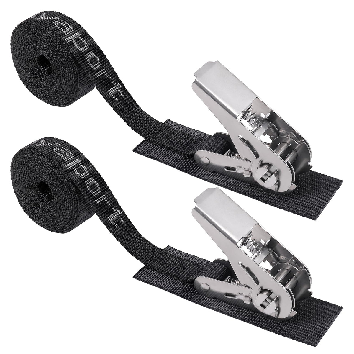Ayaport stainless steel ratchet strap 8ft 2-pack for secure boat tie-downs.