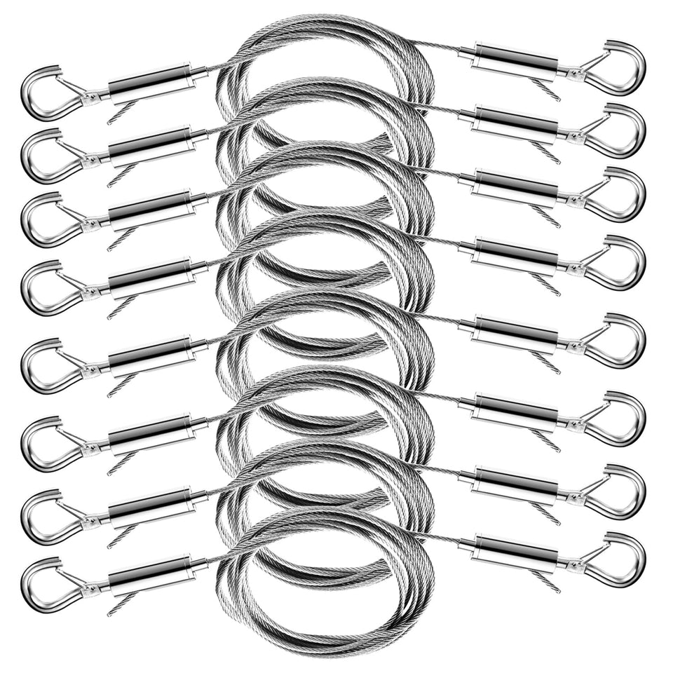 Ayawa 8pcs adjustable hanging wire kit top view for secure wall displays